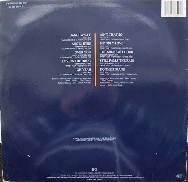 Roxy Music – The Atlantic Years 1973 - 1980 - 1983 German Pressing Vinyl Pursuit Inc