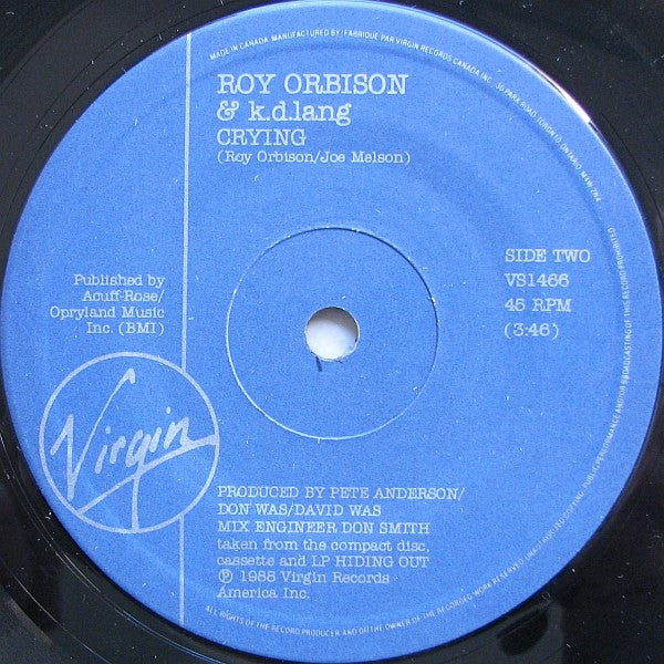 Roy Orbison – You Got It - 7" Single, 1989