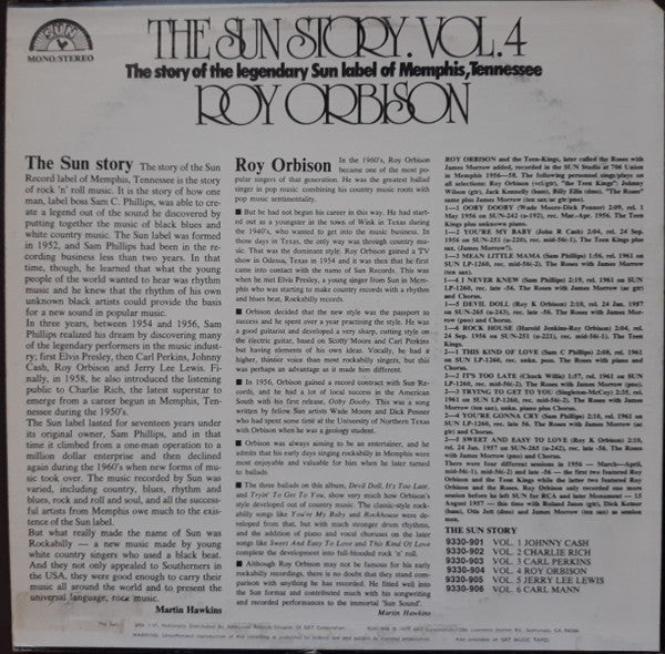 Roy Orbison – The Sun Story Vol.4 - 1977 US Original, Sealed!! VinylPursuit.com