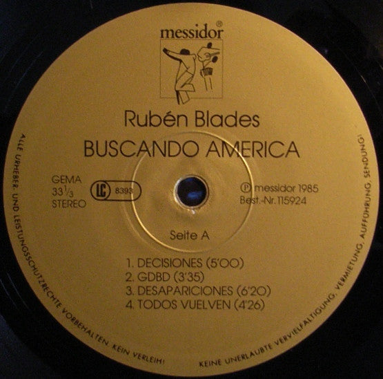 Ruben Blades Y Seis Del Solar ‎– Buscando America - 1985 German Original