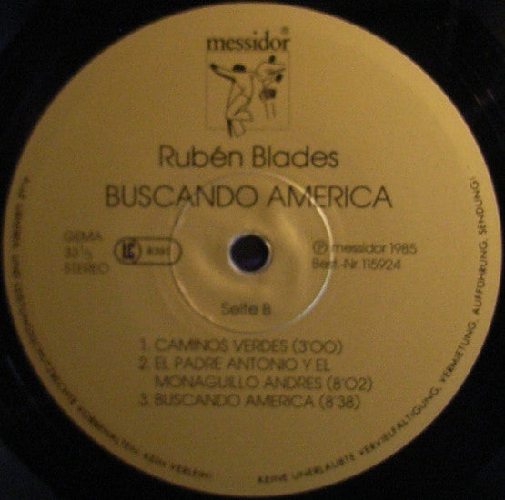 Ruben Blades Y Seis Del Solar ‎– Buscando America - 1985 German Original