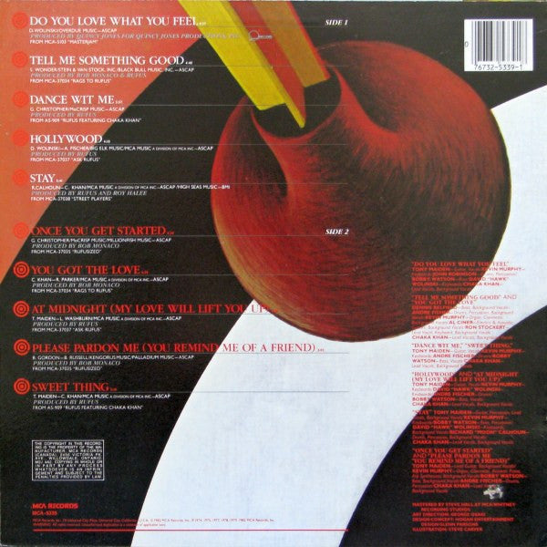 Rufus With Chaka Khan – The Very Best Of - 1982 Original