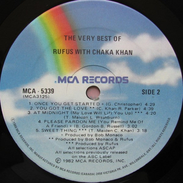 Rufus With Chaka Khan – The Very Best Of - 1982 Original