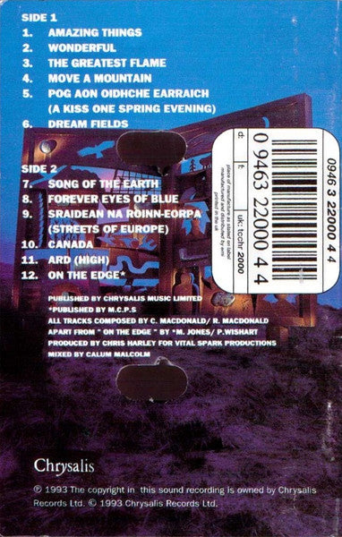 Runrig – Amazing Things - 1993 UK Cassette VinylPursuit.com