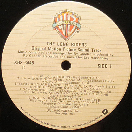 Ry Cooder – The Long Riders (Original Soundtrack) - 1980 Original - Bargain! VinylPursuit.com