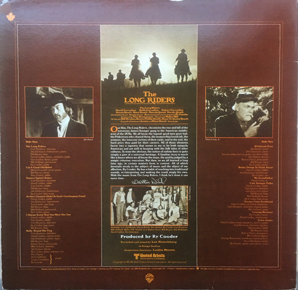 Ry Cooder – The Long Riders (Original Soundtrack) - 1980 Original - Bargain! VinylPursuit.com
