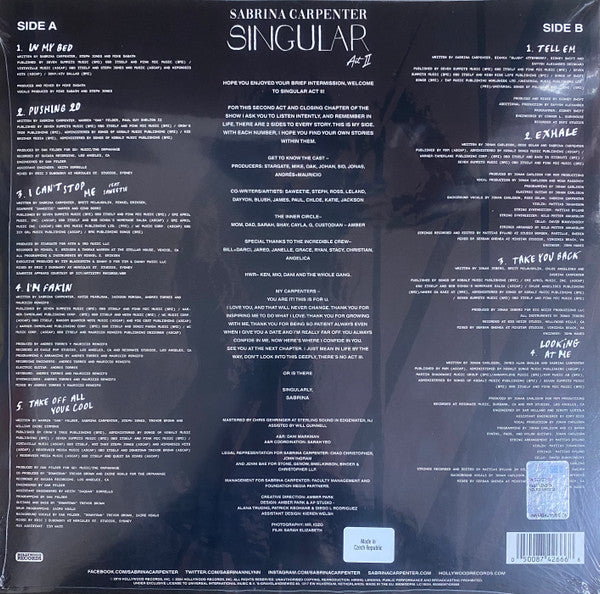 Sabrina Carpenter – Singular Act II - Sealed! VinylPursuit.com