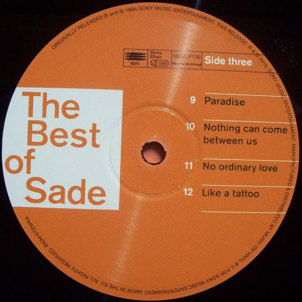 Sade – The Best Of Sade - European MOV Pressing!