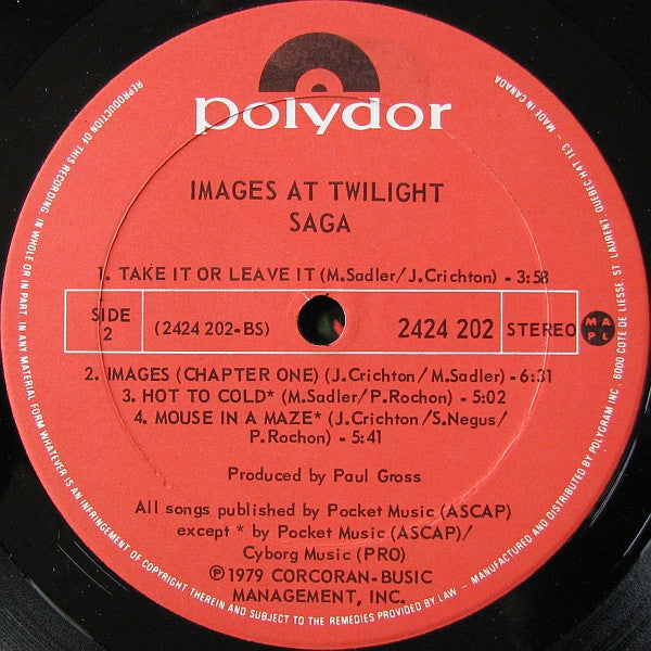 Saga ‎– Images At Twilight - 1979 Original