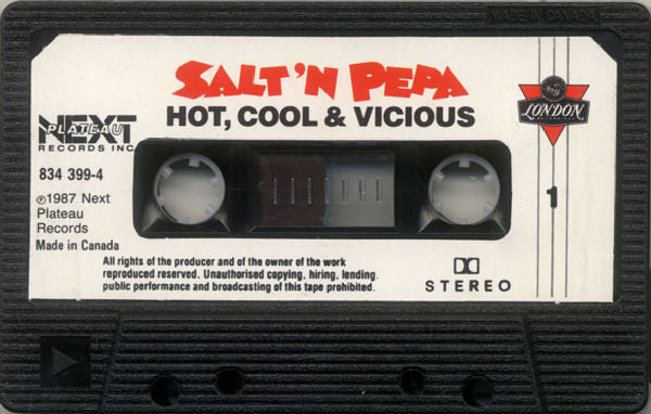 Salt 'N' Pepa – Hot, Cool & Vicious - 1988 Cassette VinylPursuit.com