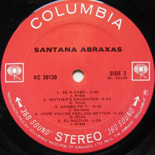 DAILY DEAL! Santana ‎– Abraxas - 1970 Original with Poster