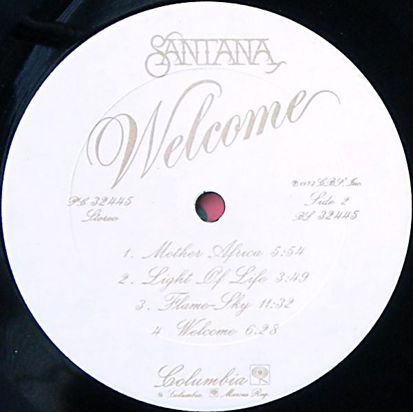 Santana – Welcome - 1973 Original! – Vinyl Pursuit Inc