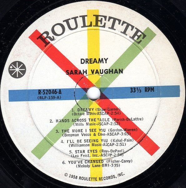 Sarah Vaughan – Dreamy - 1960 Mono Original