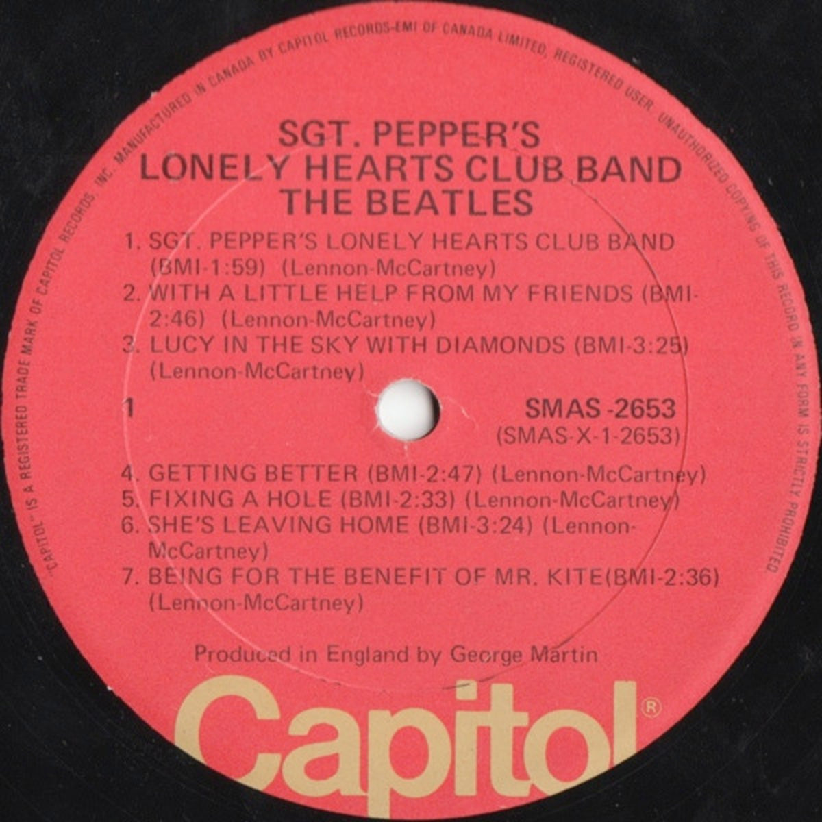 The Beatles – Sgt. Pepper's Lonely Hearts Club Band - 1974