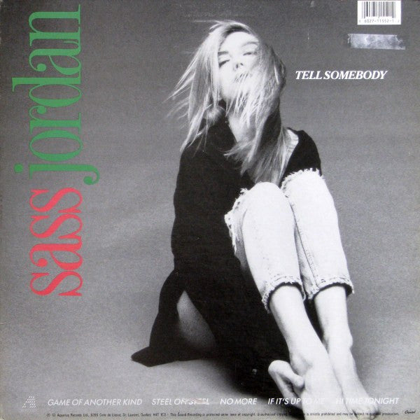 Sass Jordan – Tell Somebody - 1988 Pressing