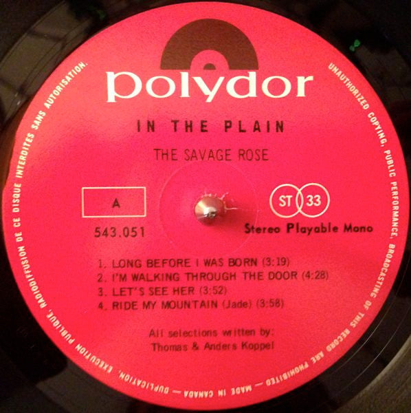 Savage Rose - In The Plain - 1969 Original! VinylPursuit.com