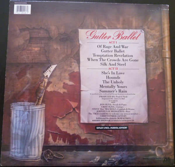 Savatage – Gutter Ballet - 1989 US Original in Shrinkwrap, Rare VinylPursuit.com