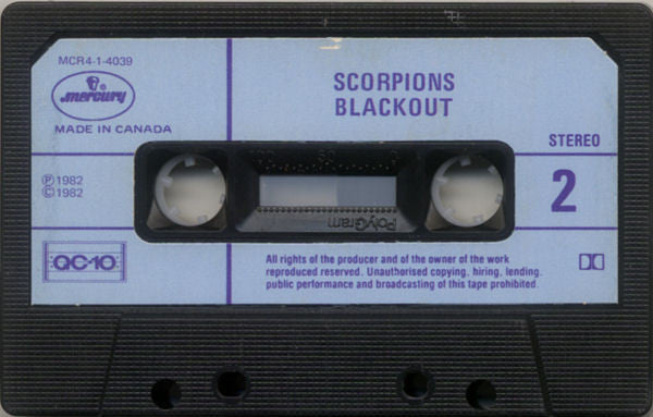 Scorpions – Blackout - 1982 Original Cassette VinylPursuit.com