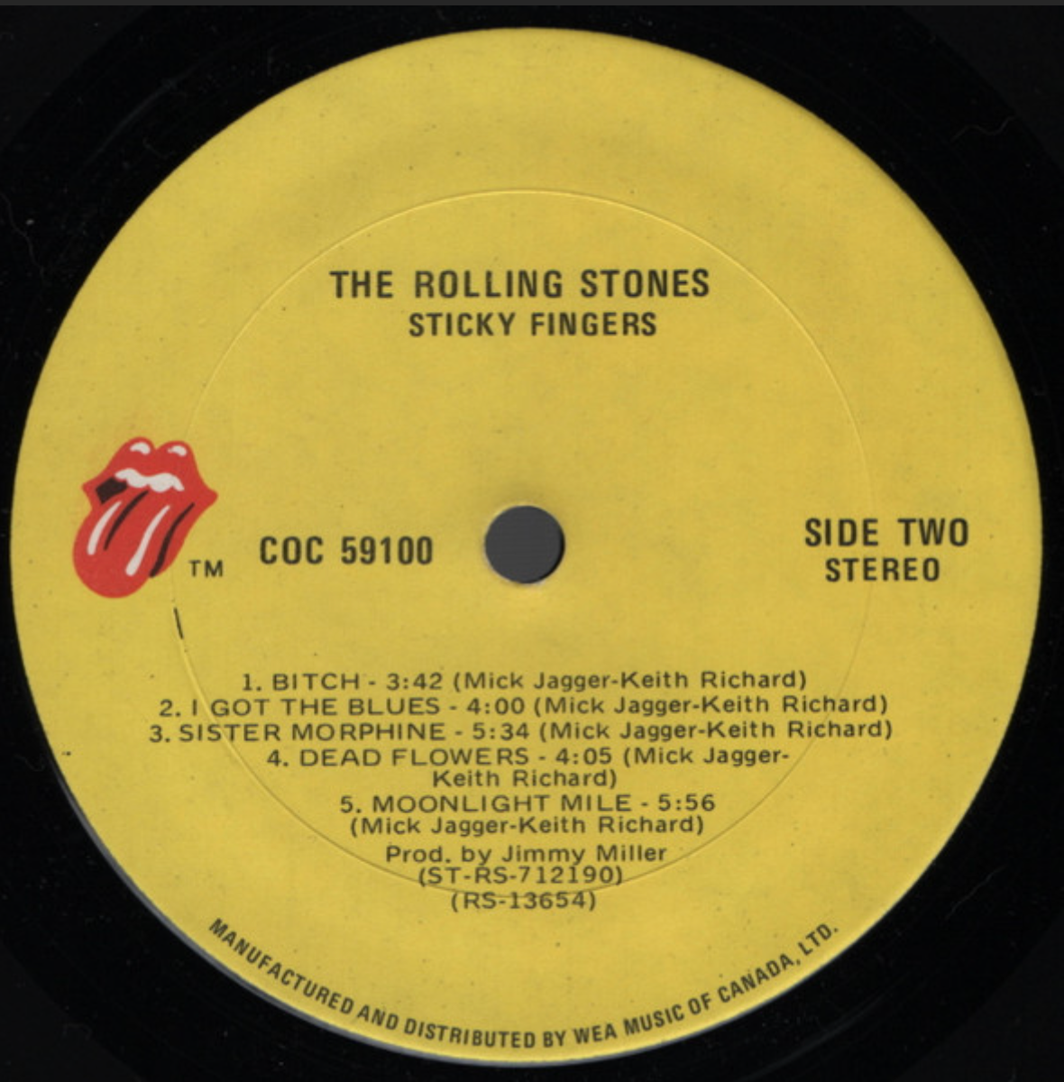 The Rolling Stones ‎– Sticky Fingers - ZIPPER COVER