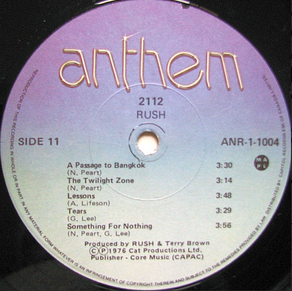 Rush ‎– 2112 - 1976 Original Pressing VinylPursuit.com