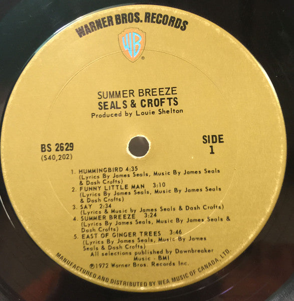 Seals &amp; Crofts – Summer Breeze - 1972 VinylPursuit.com