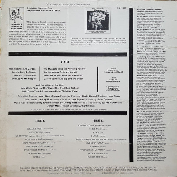 Sesame Street – Original Cast Record - 1970 Original in Shrinkwrap!