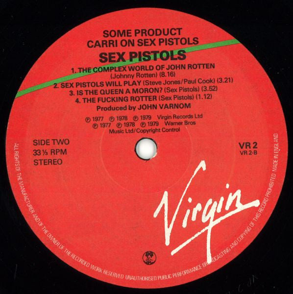 Sex Pistols – Some Product - Carri On Sex Pistols - 1979 UK