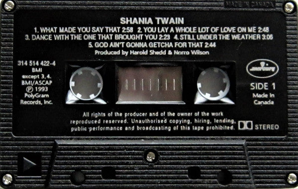 Shania Twain – Shania Twain - 1993 Cassette VinylPursuit.com
