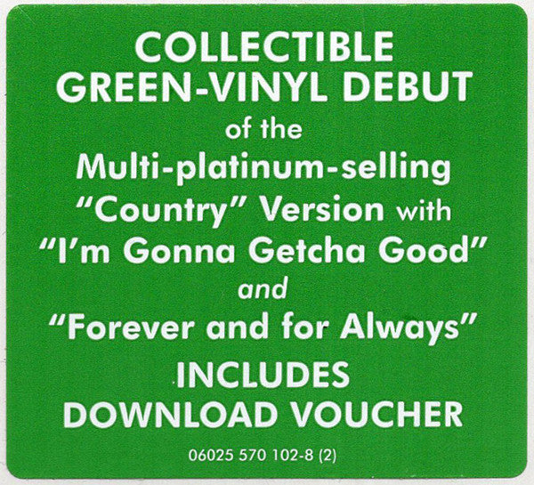 Shania Twain – Up! - Translucent Green Vinyl, Rare, Sealed!