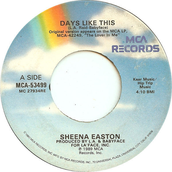 Sheena Easton – Days Like This US Pressing