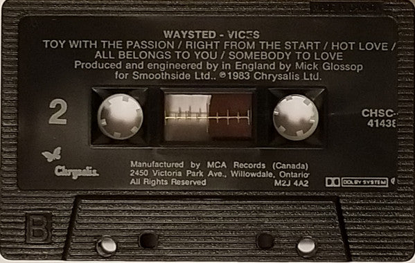 Waysted – Vices - 1983 Cassette