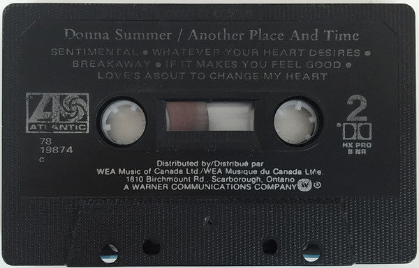 Donna Summer – Another Place And Time - 1989 Cassette