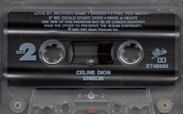 Celine Dion* – Unison - 1990 Cassette