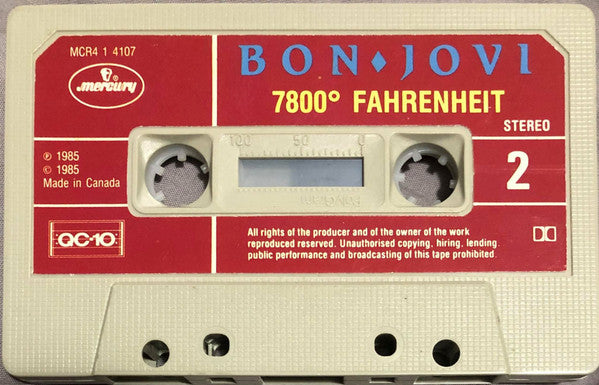 Bon Jovi – 7800° Fahrenheit - 1985 Cassette