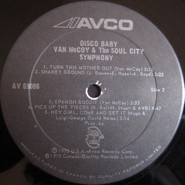 Van McCoy & The Soul City Symphony – Disco Baby - 1975 Original!