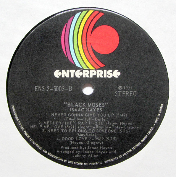 Isaac Hayes – Black Moses - 1971 Original
