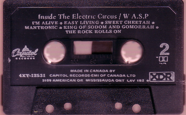 WASP – Inside The Electric Circus - Cassette, 1986