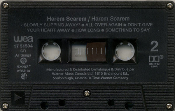 Harem Scarem – Harem Scarem - 1991 Cassette