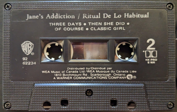 Jane's Addiction – Ritual De Lo Habitual - 1990 Cassette