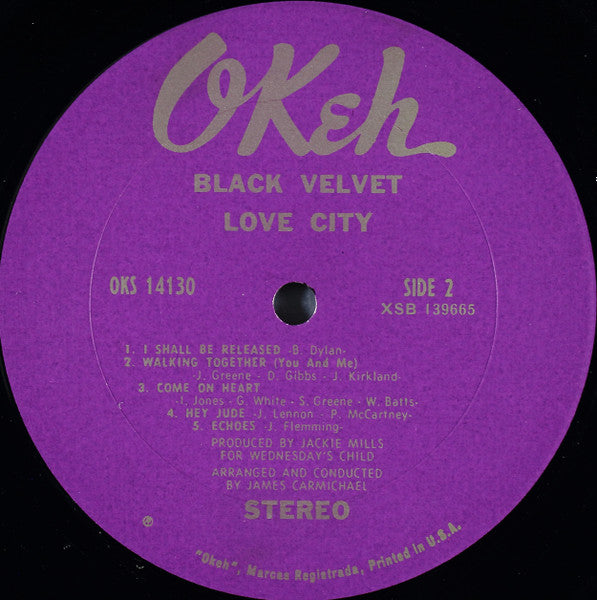 Black Velvet – Love City - 1969 US Pressing