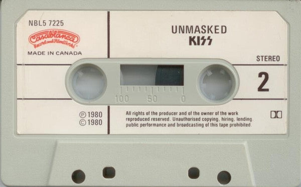 Kiss – Unmasked - 1980 Cassette