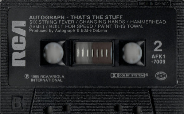 Autograph – That's The Stuff - 1985 Cassette
