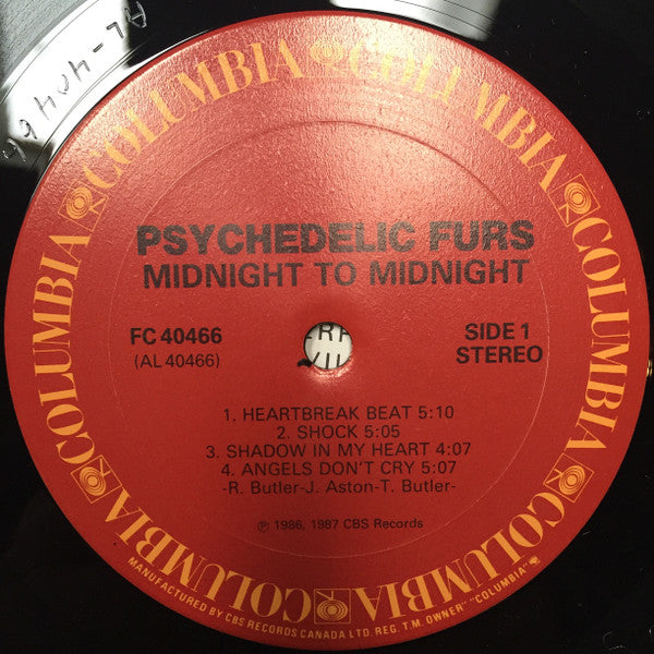 The Psychedelic Furs – Midnight To Midnight - 1987 Original