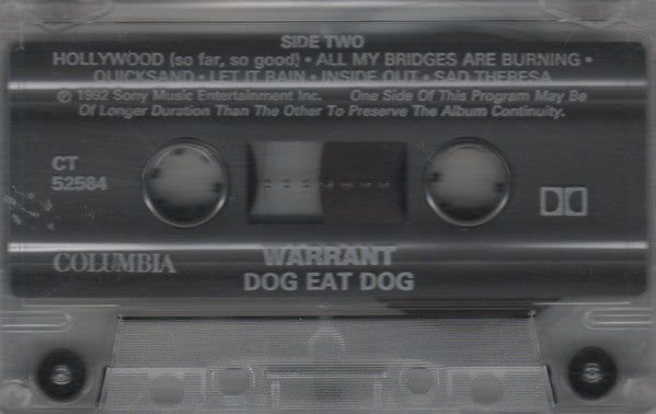 Warrant – Dog Eat Dog - 1992 Cassette
