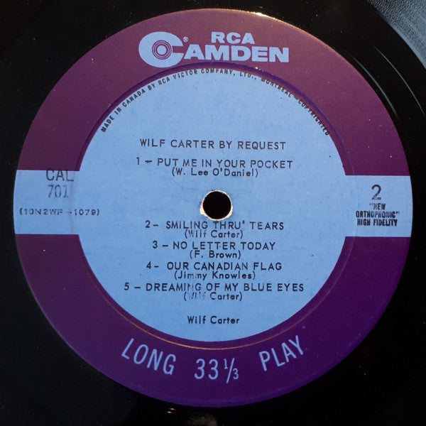 Wilf Carter – Wilf Carter By Request - 1962 Original