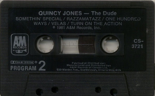 Quincy Jones – The Dude - 1981 Cassette