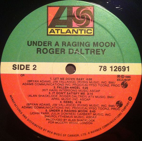 Roger Daltrey – Under A Raging Moon - 1985