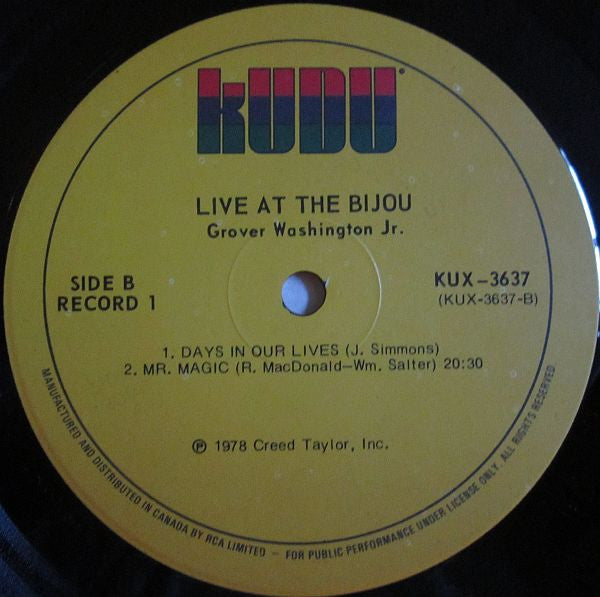 Grover Washington, Jr – Live At The Bijou