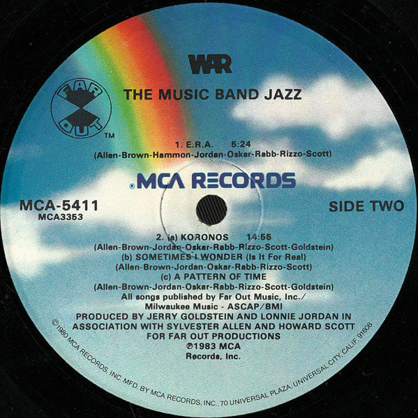 War – The Music Band Jazz - 1983 US Pressing