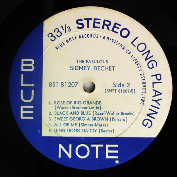 Sidney Bechet – The Fabulous Sidney Bechet - 1968 Blue Note Pressing VinylPursuit.com
